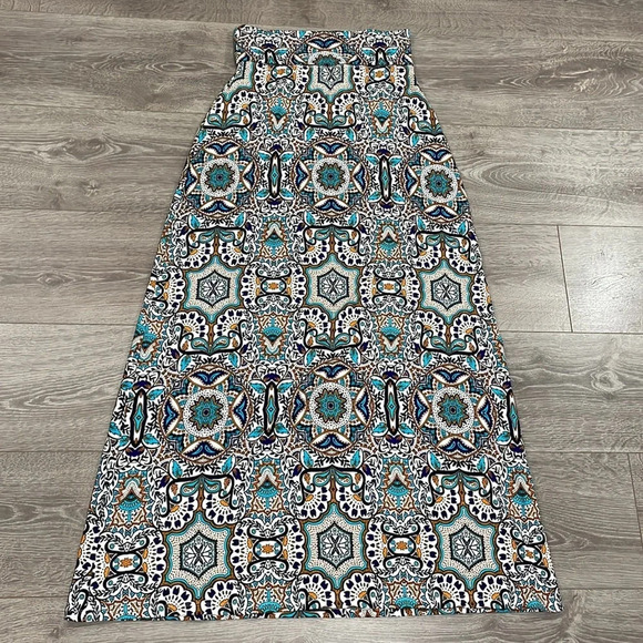 Artisan NY Maxi Skirt Boho Print Pull On S - Picture 7 of 13
